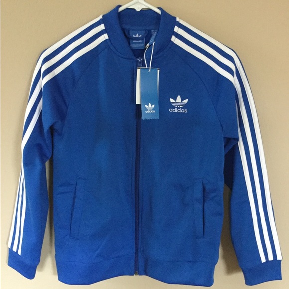 adidas originals track jacket blue